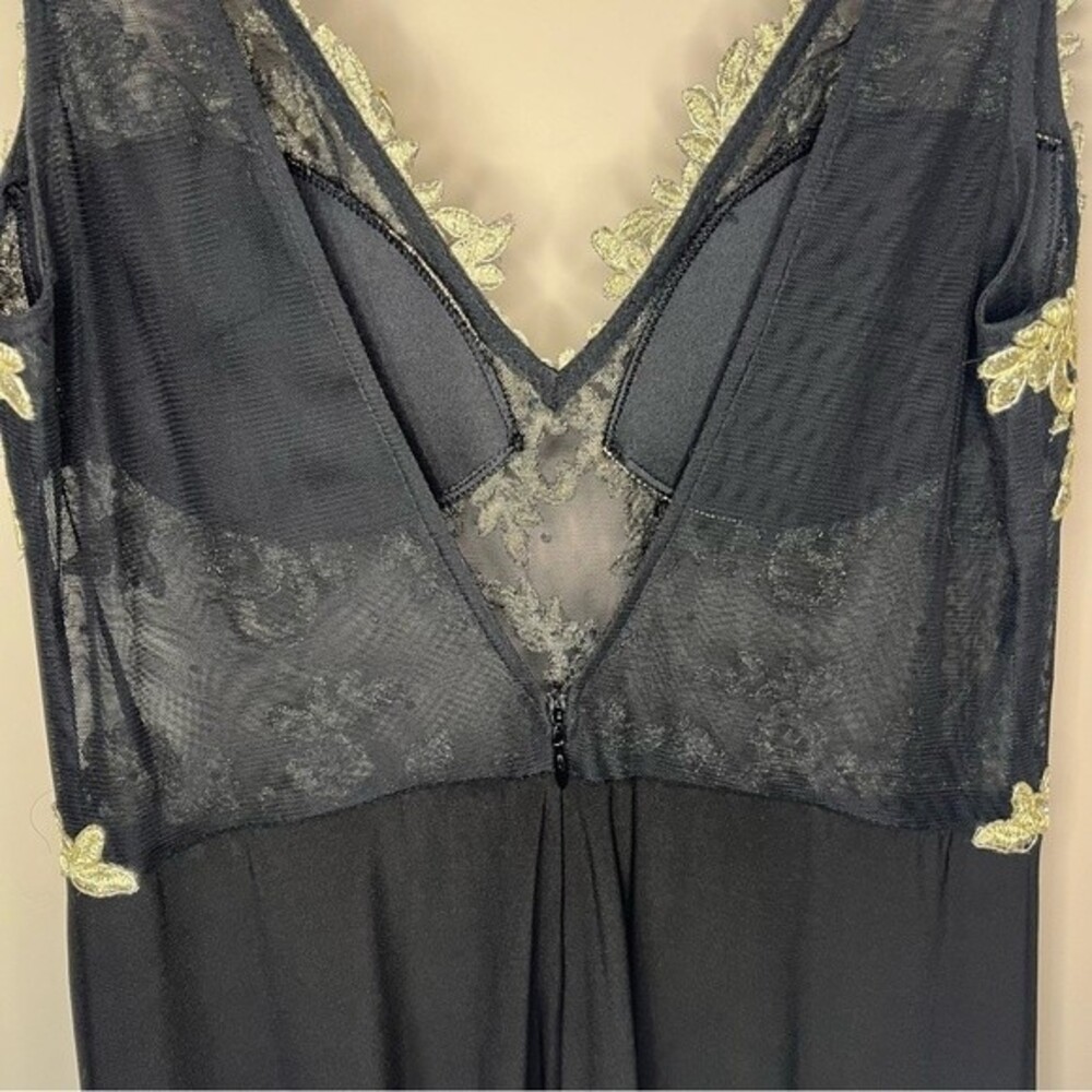 Blondie Nites by Stacy Sklar Juniors 11 Long Black & Gold‎ Long Gown Formal Prom - Picture 10 of 15